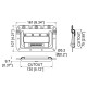 Heavy Duty Medium Black Recessed Handle with Rivet Protection